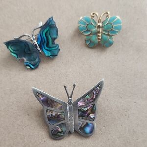Colorful Butterfly Brooch Set